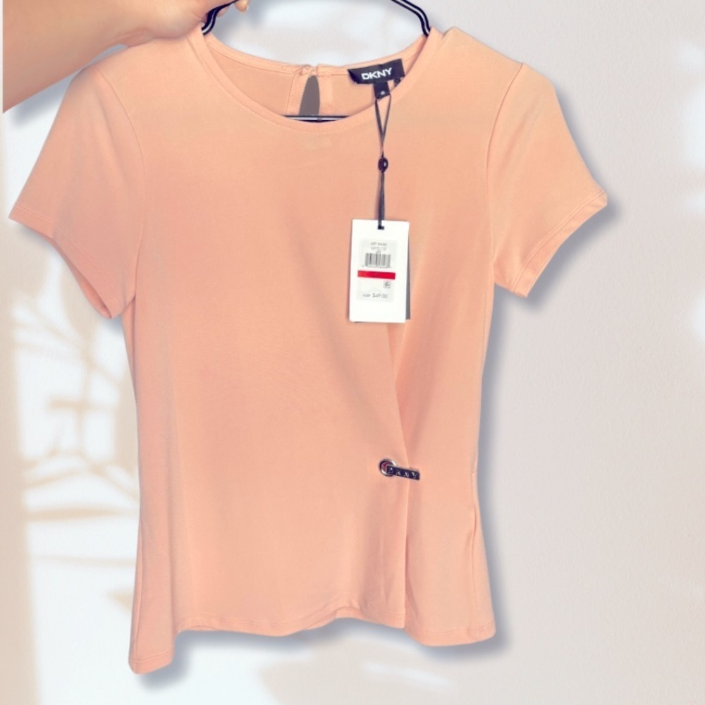 DKNY Art Basel Pink Blouse Sz XS